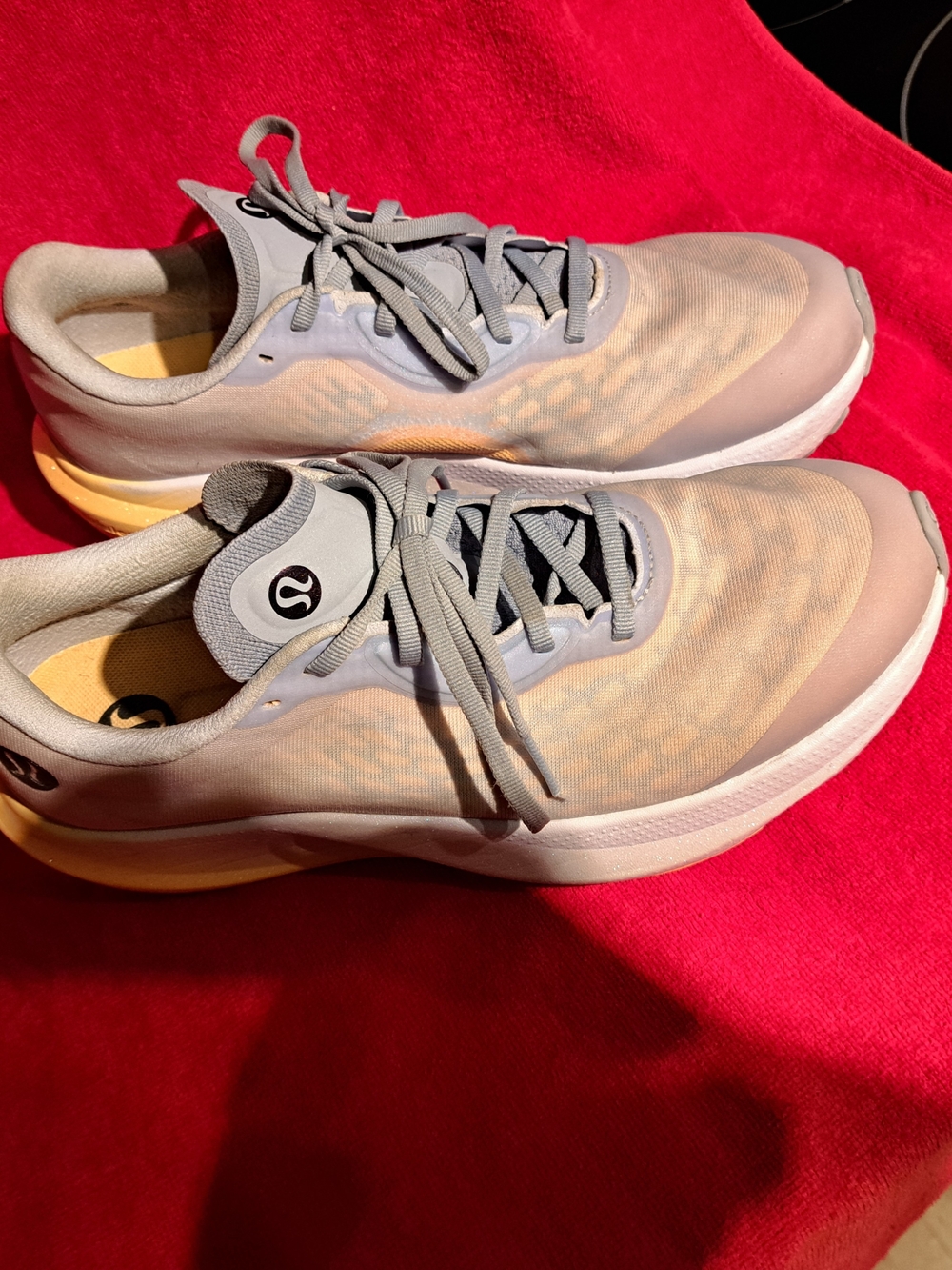 lululemon athletica Light Gray & Pale Peach Training Sneakers